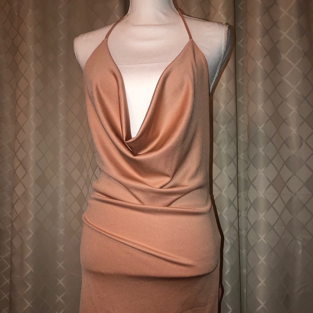 Backless high cut party dress